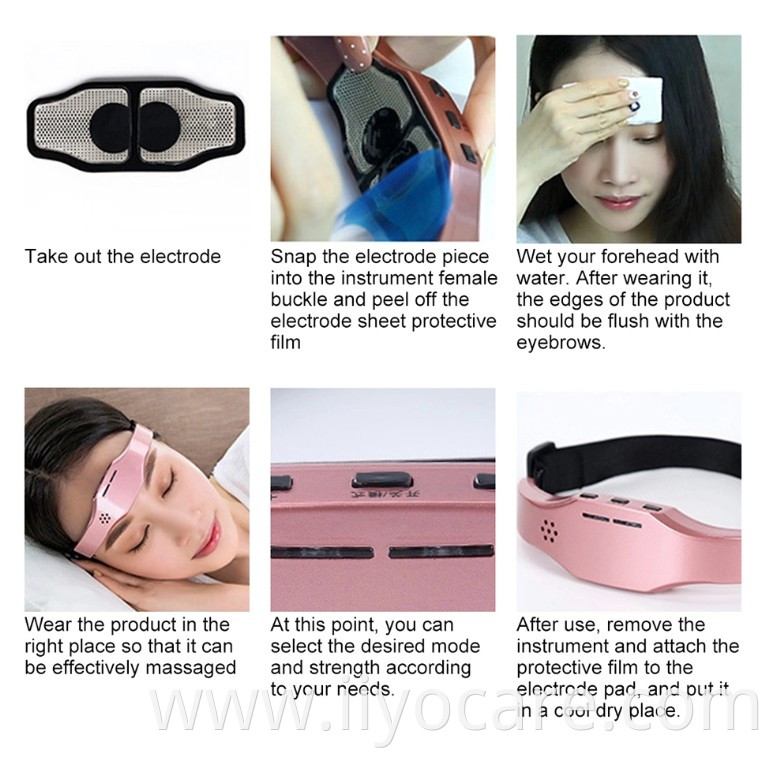 USB Charging Wireless Wearing Head Massager To Ease Sleep Problems, Sleep Instrument